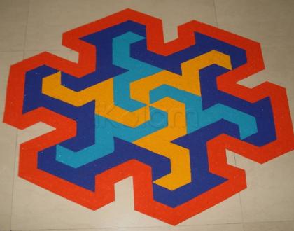 Rangoli: Dotted Kolam Floor version of the Puzzle