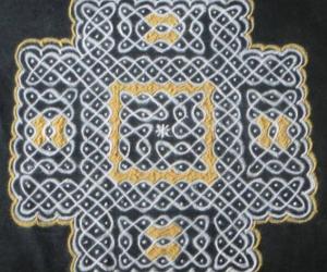 Rangoli: Dotted kolam - chikku kolam