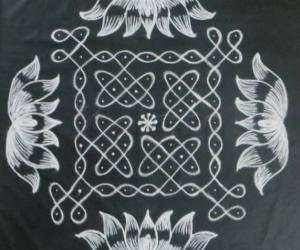 Rangoli: Fusion design in B & W