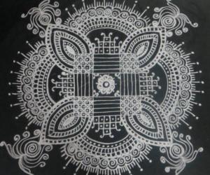 Padikolam Design for saturday and Happy Navarathri