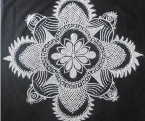Freehand rangoli In Black and White