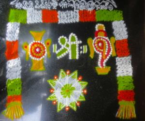 Vaikunta ekadashi rangoli
