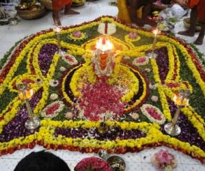 Flower rangoli