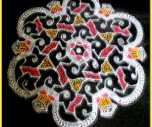Dotted design kolam