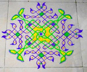 Mardi gras Rangoli