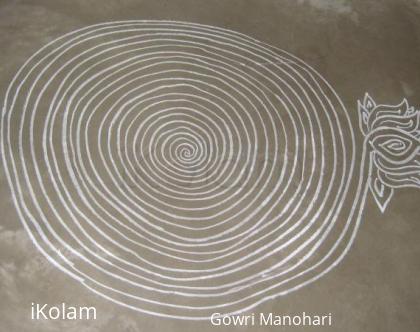 Rangoli: Chalk kolam with Singapore !!!