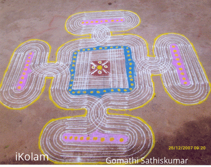 Rangoli: Traditional with colors