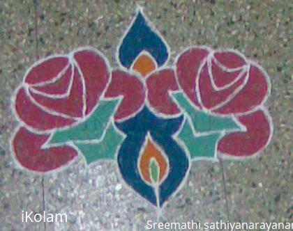 Rangoli: rose