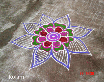Rangoli: Lone Flower