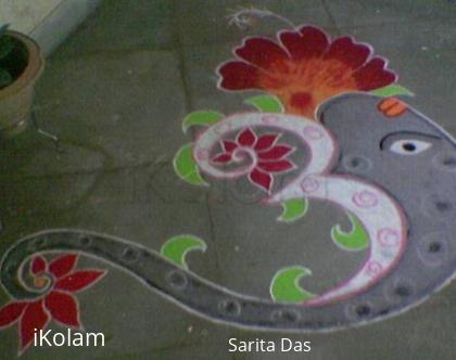 Rangoli: Om-rangoli-Margazhi Dew Drops Rangoli Contest - 2010