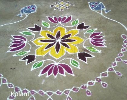 Rangoli: kites rangoli