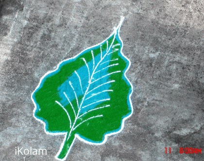 Rangoli: A Lone leaf