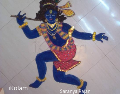 Rangoli: Dancing Krishna - Navaratri 2011