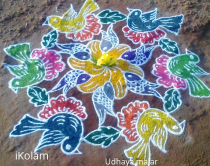 Rangoli: Bird kolam