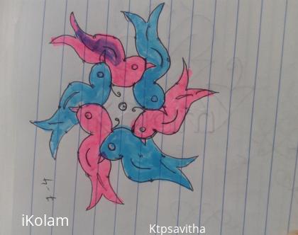 Rangoli: colourful birds