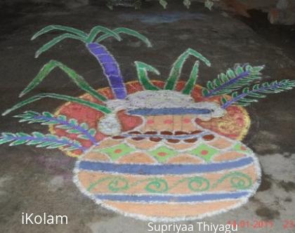 Rangoli: Freehand pongal rangoli