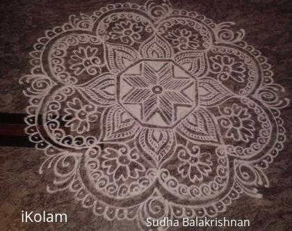 Rangoli: Flower design