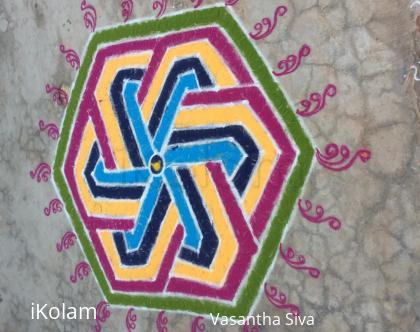 Rangoli: Margarita kolam of this day