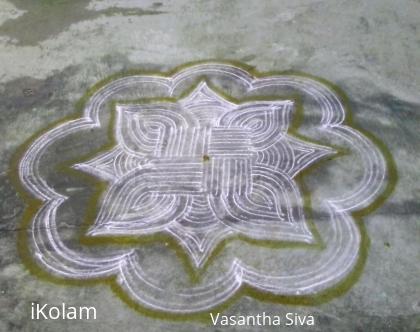 Rangoli: Vara Siddhi Vinayagar and Kolam