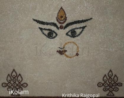 Rangoli: Devi lentil rangoli