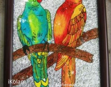 Rangoli: Loving Parrots