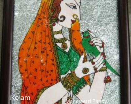 Rangoli: Women with Parrot