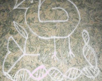 Rangoli: small chikku kolam 3