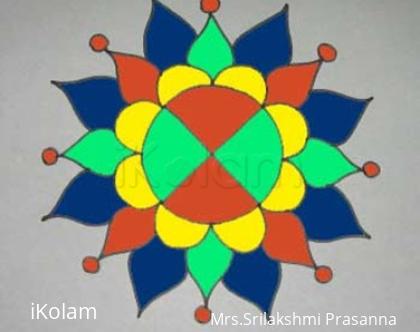 Rangoli: simple rangoli on tiles