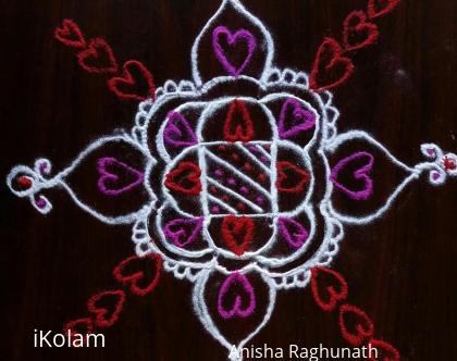 Rangoli: valentines day kolam
