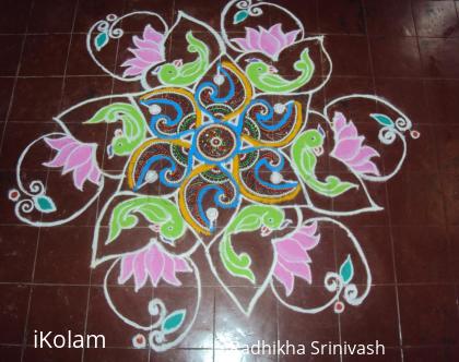 Rangoli: rangoli during varamahalakshmi pooja