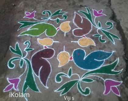 Rangoli: bird kolam