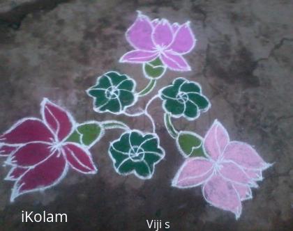 Rangoli: lotus kolam