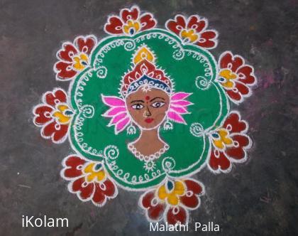 Rangoli: Free hand Devi Durga Rangoli