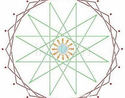 Rangoli: Star polygons for 20-sided and 12-sided figures