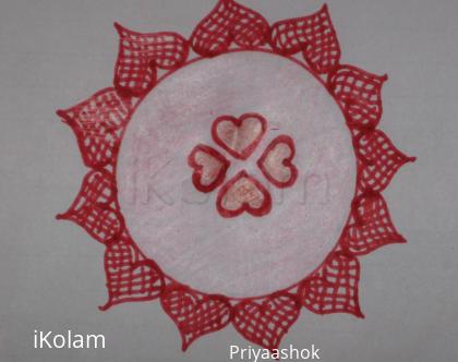 Rangoli: valentines day rangoli