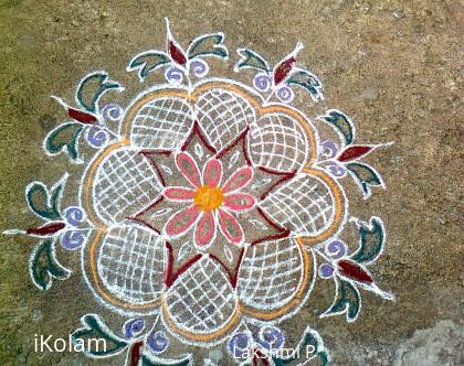 Rangoli: Simple Kolam by my mom