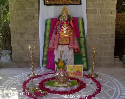 Rangoli: Vaibhava lakshmi - yantra kolam