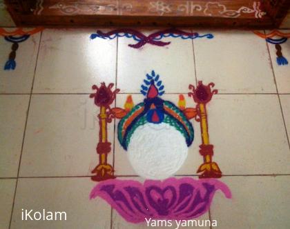 Rangoli: Chithra full moon day kolam