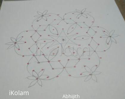Rangoli: Paper version of star rangoli