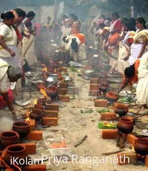 Attukal Pongala  - Attukal pongala ladies putting.jpg