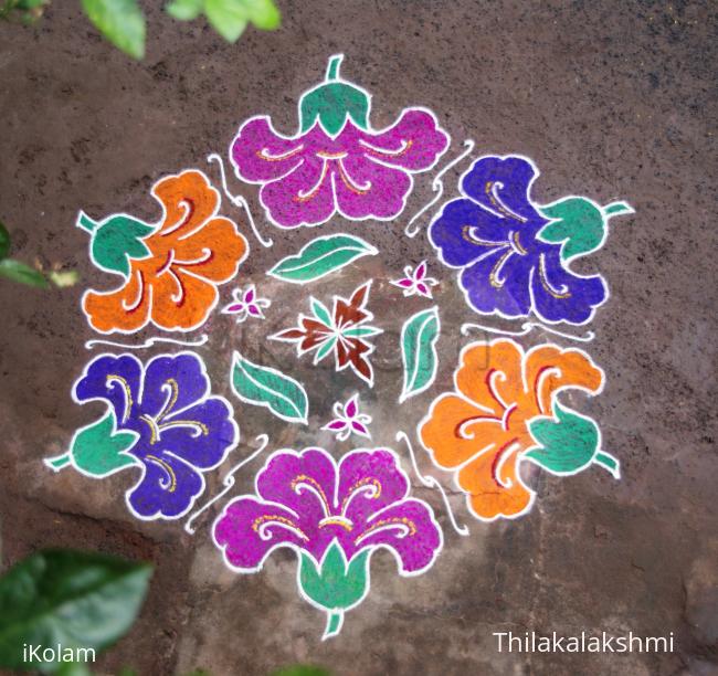 Rangoli: Chembaruthi Rangoli 