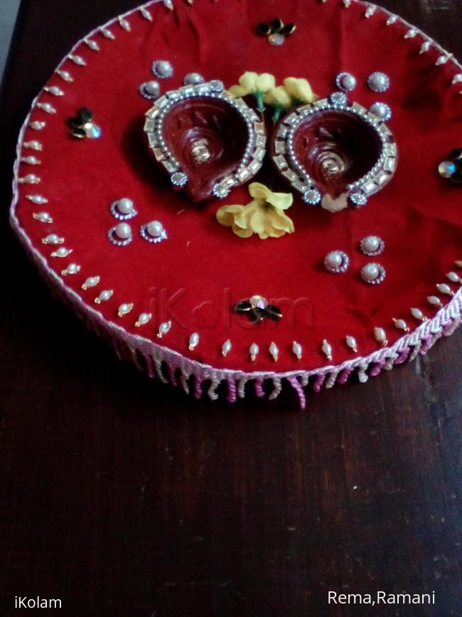 Rangoli: Aarthi plate decor contest 2015