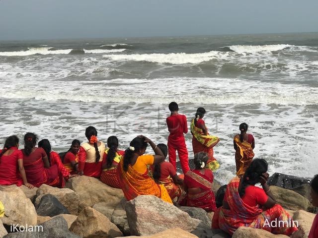 Poopukar beach - Amman Temple devotees - 