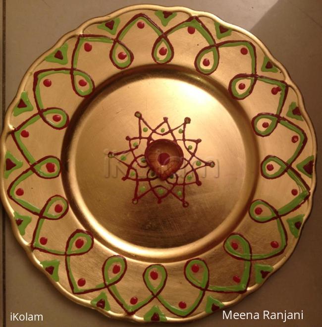 Hand painted (aarathi) plates - hand painted aarathi plate