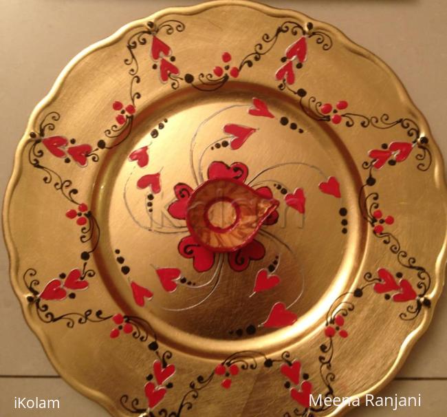 Hand painted (aarathi) plates - hand painted aarathi plate