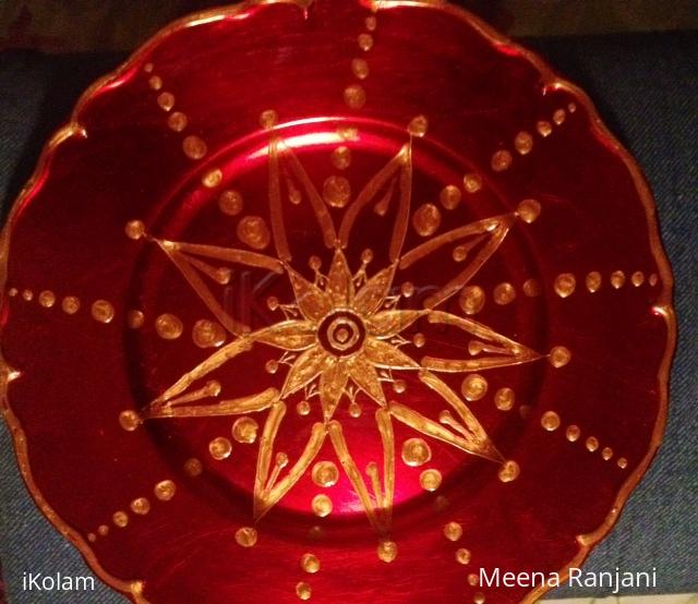 Painted plates for an charity event - Ireland 2012 - Hand painted Rangoli plate