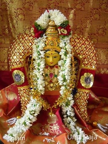 varalakshmi puja - altar decorated for the puja