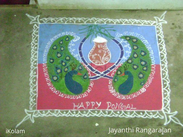 happy pongal 2012 - tried somethin different with peacock and hope it has come out well! <3