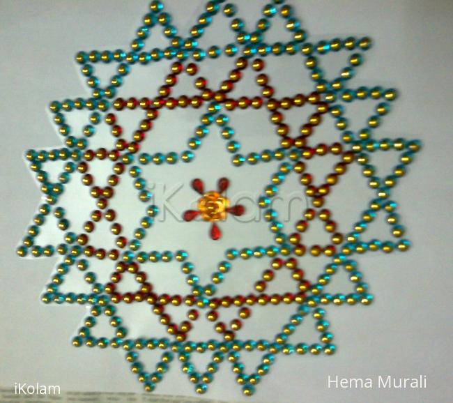 Kundan kolam/rangoli - Aiswarya kolam