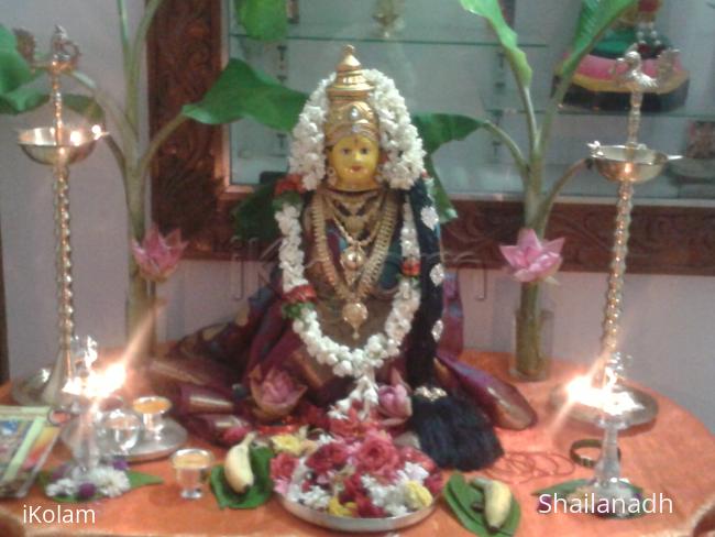 sree varamahalakshmi puja photos - Varalakshmi altar decor and puja